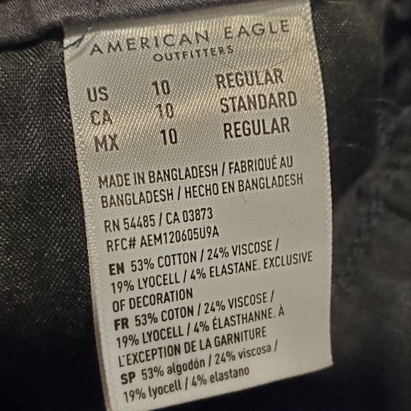 AMERICAN EAGLE | Washed Black High Rise Stretch Jeggings in Size 10 - Picture 10 of 10